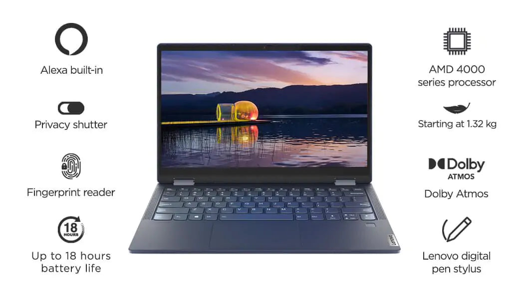 Lenovo YOGA 6 13ALC6 AMD Ryzen 7 5700U 16GB RAM 1TB SSD 13'3 FHD Touch AMD Radeon Graphics Windows 10/10 Pro/11/11 Pro